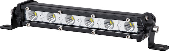 GloboStar PRO Series Αδιάβροχος Προβολέας Αυτοκινήτου σε σχήμα Μπάρας LED Universal 10 - 30V 18W 19.7cm με Λευκό Φωτισμό 1τμχ