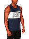 Leone Shock AB224 Herren Ärmellos T-Shirt AB224 Blau für Boxen Blau