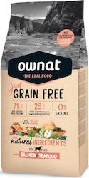 Ownat Just Grain Free 12kg Ξηρά Τροφή χωρίς Σιτηρά για Ενήλικους Σκύλους με Σολομό και Ψάρια