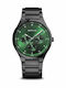Bering Time Ανδρικό Ρολόι 40mm Χρονογράφος Μπαταρίας με Μαύρο Μεταλλικό Μπρασελέ