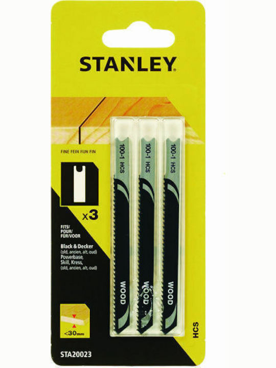 Stanley STA20023 Λάμες HCS για Ξύλο 3τμχ
