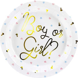 PartyDeco Boy or Girl Plates for Party 6 Pieces PartyDeco Boy or Girl Plates for Party 6 Pieces