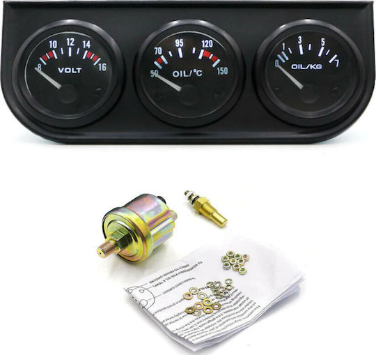 B815 Car Oil Pressure and Voltmeter Analog Instrument 52mm