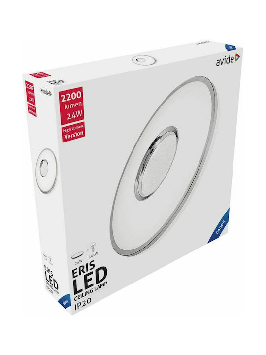 Avide ACLO38CW-24W-ERI Classic Metallic Ceiling Mount Light with Integrated LED in White color 35pcs