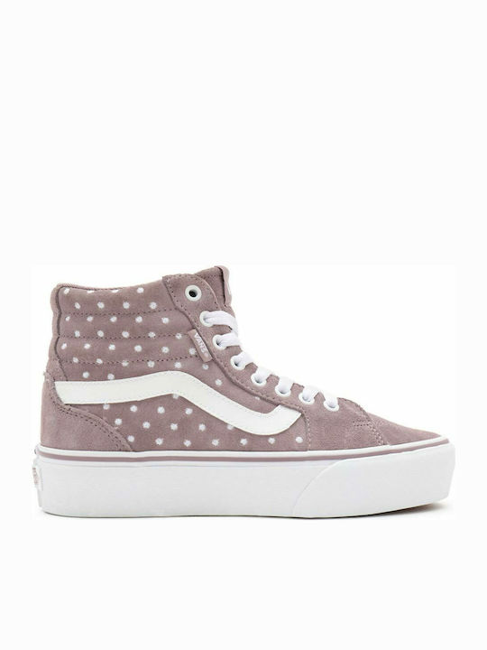 Vans Filmore Hi Γυναικεία Flatforms Μποτάκια Μωβ