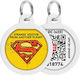 WauDog Superman Vintage Dog ID Circular Smart ID Metal 31-253