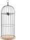 Lalos Bird Cage Φαναράκι Μεταλλικό Επιτραπέζιο Μαύρο 17.5x17.5x39.7εκ.