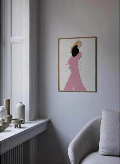 Paper Collective Pink Dress Ξύλινο 30x40 cm