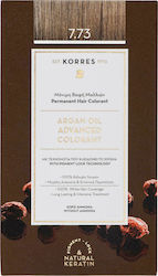 Korres Argan Oil Advanced Colorant Set Haarfarbe kein Ammoniak 7.73 Golden Moka 50ml