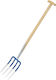 Lux Tools Gartengabel mit Stiel 4 Zähne Zinken 85cm