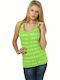 Urban Classics TB455 Women's Summer Blouse Cotton Sleeveless Green