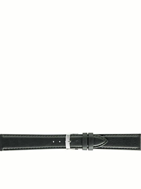 Morellato Gelso Δερμάτινο Λουράκι Μαύρο 18mm