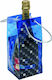 L‘original Icebag Plastik Flaschenkoffer Blau 11x11x25.5cm. IB.17800