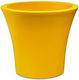 Plastona City 40 με Ρόδες Flower Pot with wheels 40x38cm in Yellow Color 10.11.0153