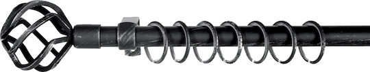 Сгъваемо Металик Корниз Murchia 120-210cm Черно / сребърно