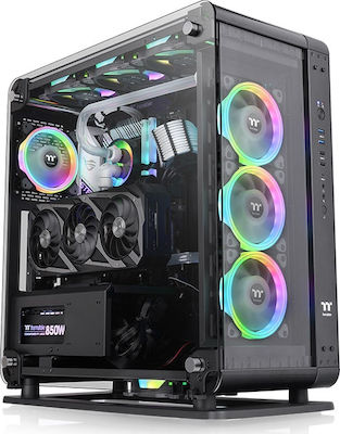 Thermaltake Core P6 Tempered Glass Gaming Midi Tower Κουτί Υπολογιστή με Πλαϊνό Παράθυρο Μαύρο