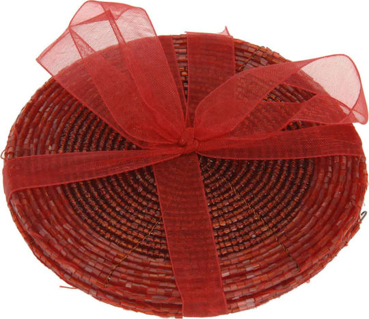 JK Home Decoration Rund Untersetzer Kunststoff Rot 4Stück