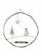 Synchronia Christmas Wooden Decorative Wreath 15cm