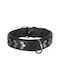 Trixie Dog Collar Leather in Black color with Metal Elements Large 1838
