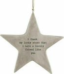 Synchronia Porcelain Christmas Decorative Pendant Star Beige Lucky Stars