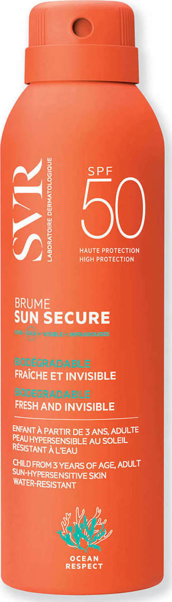 SVR Laboratoire Sun Secure Brume SPF50+ Αντιηλιακό Σπρέι Προσώπου & Σώματος 200ml