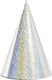 PartyDeco Party Hats Iridescent Silver Party Hat 6pcs 6pcs