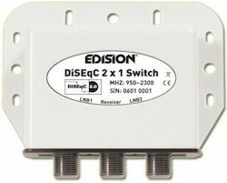 Edision DiSEqC 2x1 Switch Multiswitch Satellite 02-01-0001