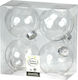 Hängendes Kugel Ornament Ornament Kunststoff Transparent 4cm Set 4Stück