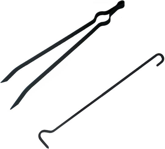 Home & Camp HCFT0836 Fireplace Tongs Black