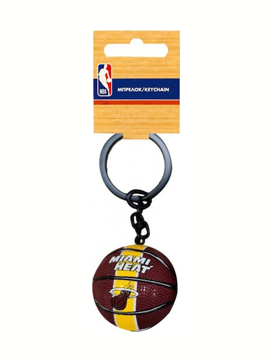 Back Me Up Μπρελόκ NBA 3D BALL -MIAMI HEAT Μετα...