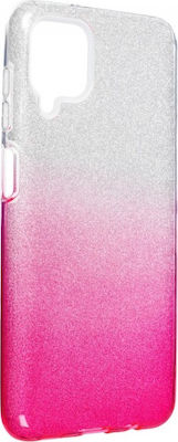 Forcell Shining Silicone Back Cover Clear/Pink (Galaxy A12)