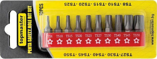 Topmaster Σετ 10 Μύτες Κατσαβιδιού Torx Torx