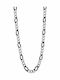Visetti Two-tone Chain Neck made of Steel Wide Thickness 8mm and Length 55cm