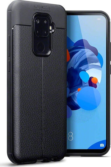 Terrapin TPU Leather Design Back Cover Δερματίνης / Σιλικόνης Μαύρο (Huawei Mate 20 Lite)