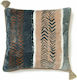 Melinen Sofa Cushion Magpie Fleece Petrol Blue 45x45cm