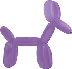 Set of 100 Balloons Latex Purple Jumbo Modelling 114cm