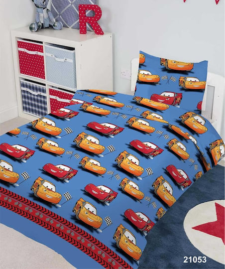 Marwa Kinderbettbezug Set Einzel Blau
