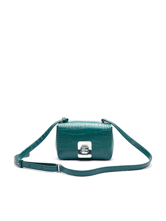 Lacoste Leather Women's Bag Crossbody Green