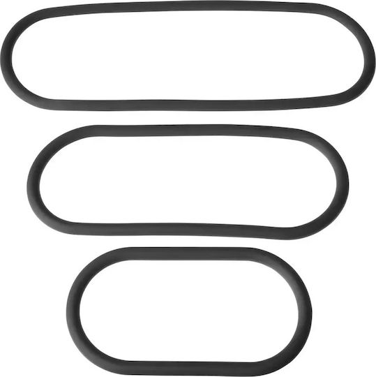 Perfect Fit Brand XPlay Gear Wrap Ring Silicone Slim 2 Pack 9in, 12in & 15in Black