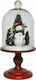 Iliadis Illuminated Christmas Wooden Figure SNowman Red Height 30cm