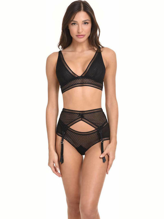 Triangle Triangle Bra with Light Padding without Underwire Black