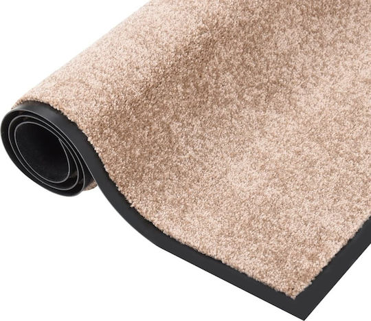 vidaXL Entrance Mat Carpet with Anti-slip Backing Beige 80x120cm