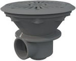 Bottom well round light grey 2" ABS