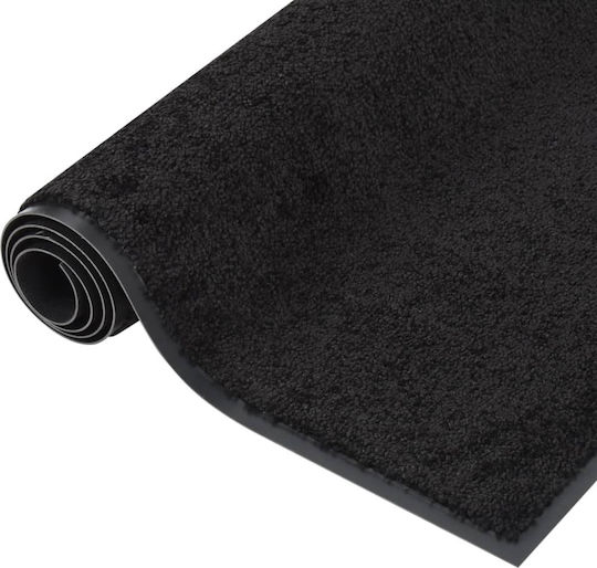 vidaXL Entrance Mat Carpet with Anti-slip Backing Black 60x80cm