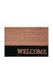 TnS Entrance Mat made of Coir with Anti-slip Backing Welcome Beige 40x60cm