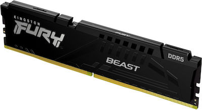 Kingston Fury Beast 16GB DDR5 RAM cu Viteză 5200 pentru Desktop