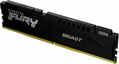 Kingston Fury Beast 16GB DDR5 RAM με Ταχύτητα 4800 για Desktop