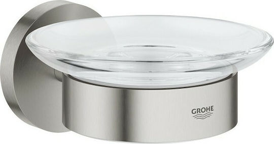 Grohe New Essentials Σαπουνοθήκη Επιτοίχια Μεταλλική Ασημί