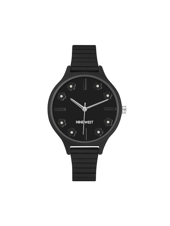 Nine West Watch with Black Rubber Strap