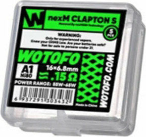 Wotofo Nexmesh Clapton S Fir Pentru Materiale Pentru Țigarete Electronice D.I.Y 0.15Ohm 5 Bucăți 5 Bucăți